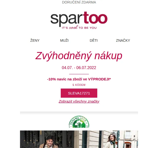 Spartoo: slevy až -60% na Panama Jack, Levi's, Columbia a další – červen 2026 | Nuslet.cz