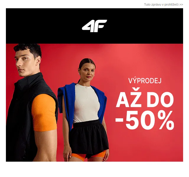 4F: Slevy až -50 % ve výprodeji – červenec 2026 | Nuslet.cz