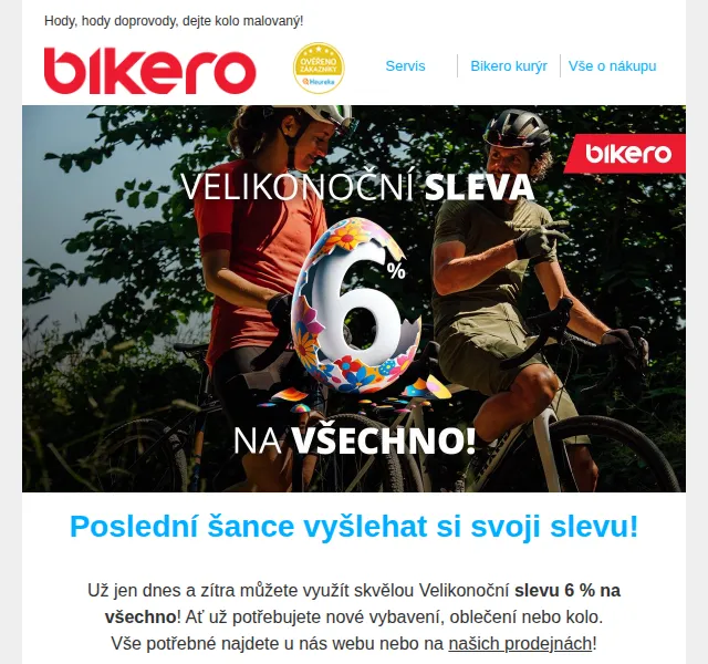 czbikero: Sleva 6 % na všechno – červen 2026 | Nuslet.cz