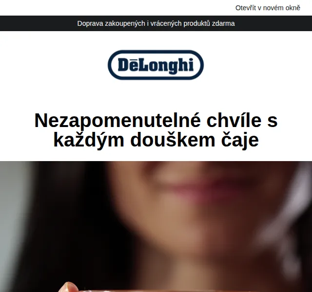 De'Longhi: 20% sleva na čajové spotřebiče – červen 2026 | Nuslet.cz