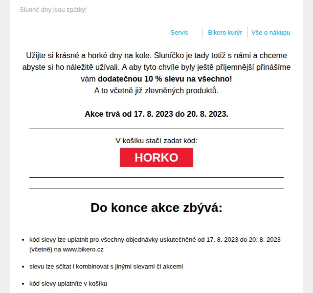 czbikero: 10% sleva na všechno – srpen 2023 | Nuslet.cz