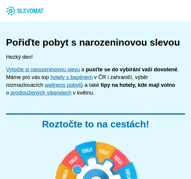 Slevomat: narozeninová sleva na pobyty – červenec 2026 | Nuslet.cz