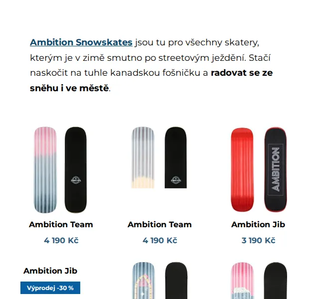 SNOWBOARD ZEZULA: Snowskate Ambition a Vans MTE – červenec 2026 | Nuslet.cz