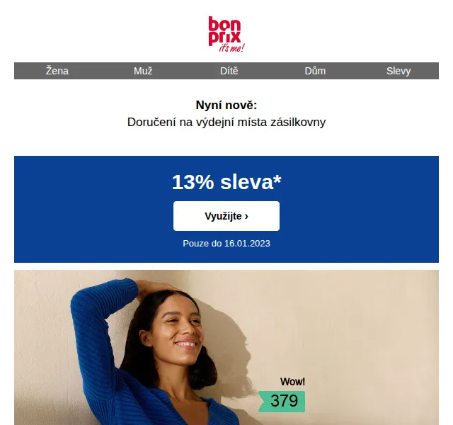 Bonprix: 13% sleva na vše – červen 2026 | Nuslet.cz
