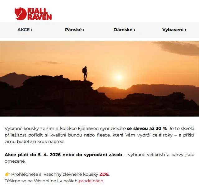 Fjallraven-shop: Zimní kolekce se slevou až 30 % – červenec 2026 | Nuslet.cz