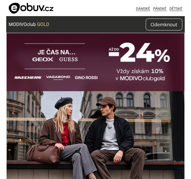 eobuv.cz: Gino Rossi, Nine West, Reebok – sleva až -24 %