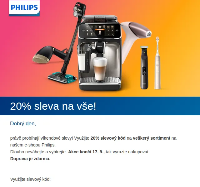 Philips: 20% sleva na vše! – září 2023 | Nuslet.cz