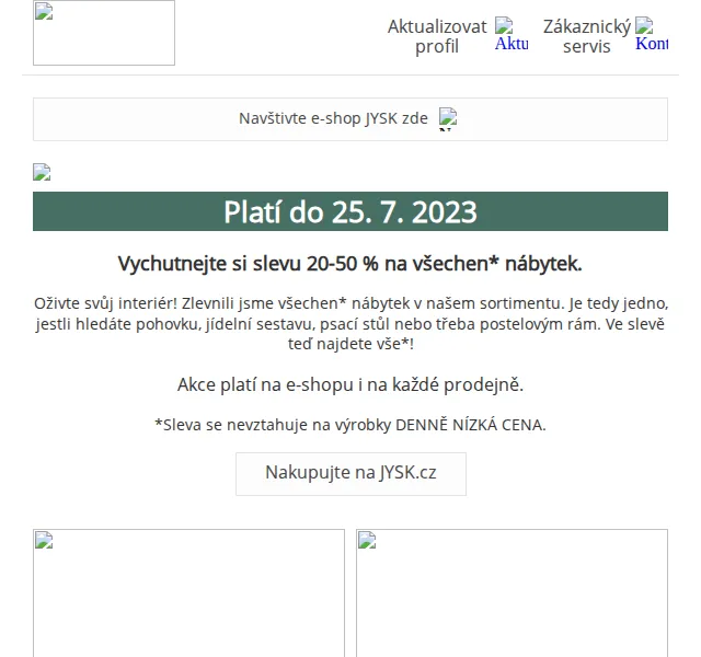 JYSK: SLEVA 20-50 % na veškerý nábytek – červenec 2026 | Nuslet.cz