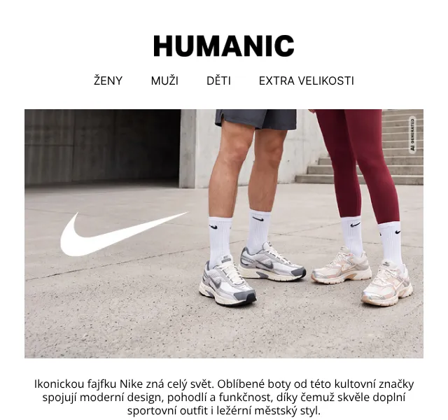 HUMANIC: Nike boty od 1 599 Kč – září 2026