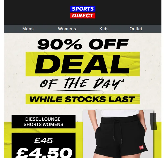Sportsdirect.com: Diesel sleva 90% na loungewear – červen 2026 | Nuslet.cz