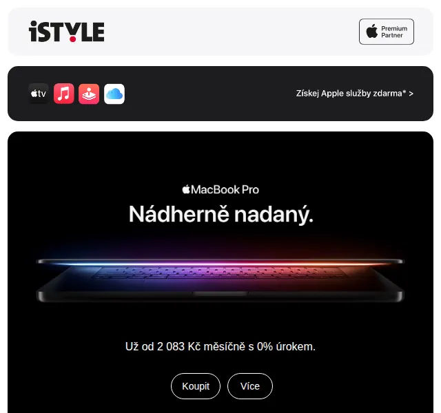 iSTYLE: Nový MacBook Pro, iMac a Mac mini od 2 083 Kč/měs. – červenec 2026 | Nuslet.cz