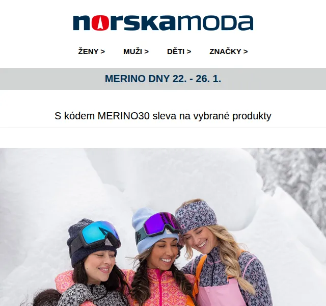 Norskamoda.cz: Sleva až 43 % na merino oblečení – červenec 2026 | Nuslet.cz
