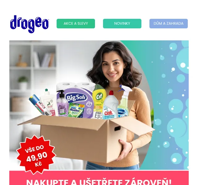 Drogeo: Stovky produktů pod 50 Kč – duben 2026 | Nuslet.cz