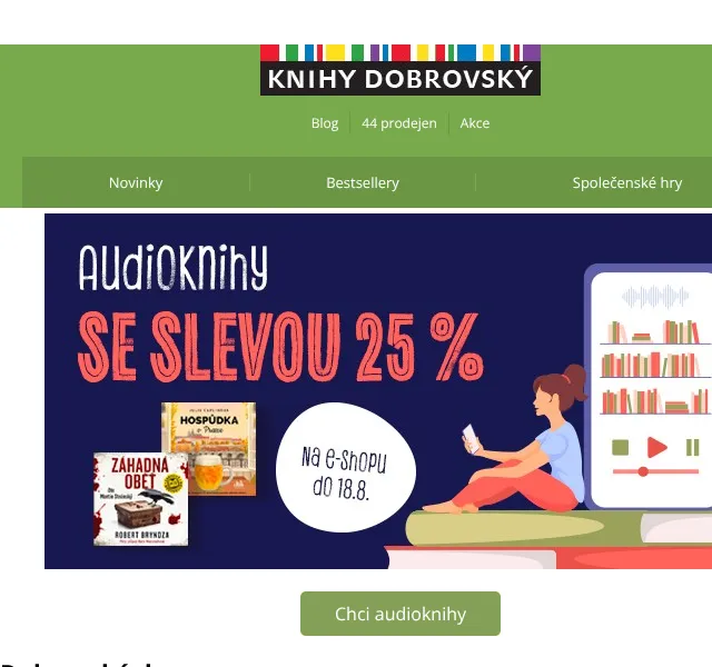 KnihyDobrovsky.cz: Shari Lapena + sleva 25 % na audioknihy | srpen 2026
