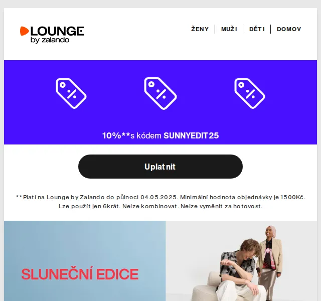 Lounge by Zalando: Levi's, Pinko, Hollister – duben 2026 | Nuslet.cz