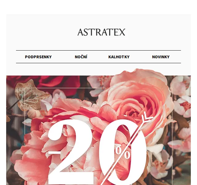 Astratex.cz: Valentýnská sleva 20 % – červen 2026 | Nuslet.cz