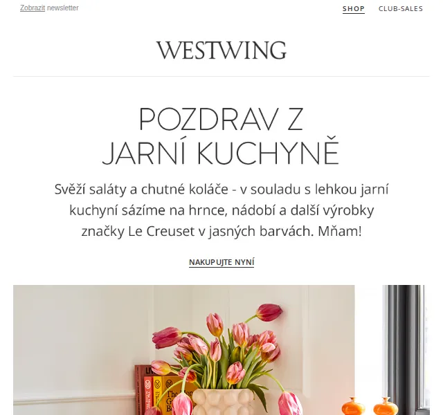 Westwing: Le Creuset a Menu sklenice, nádobí – červen 2026 | Nuslet.cz