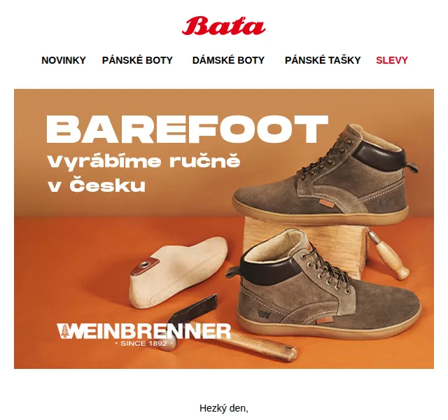 Baťa: barefoot novinky Weinbrenner – červenec 2026 | Nuslet.cz