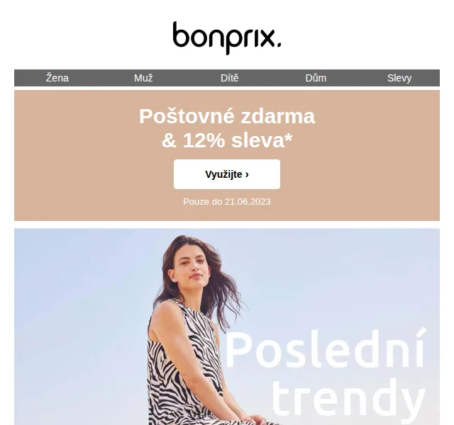 bonprix: 12% sleva a poštovné zdarma – červenec 2026 | Nuslet.cz