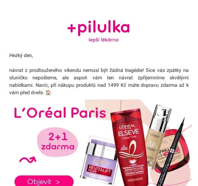 Pilulka.cz: 2+1 zdarma Mixa, Garnier, NYX – červenec 2026 | Nuslet.cz
