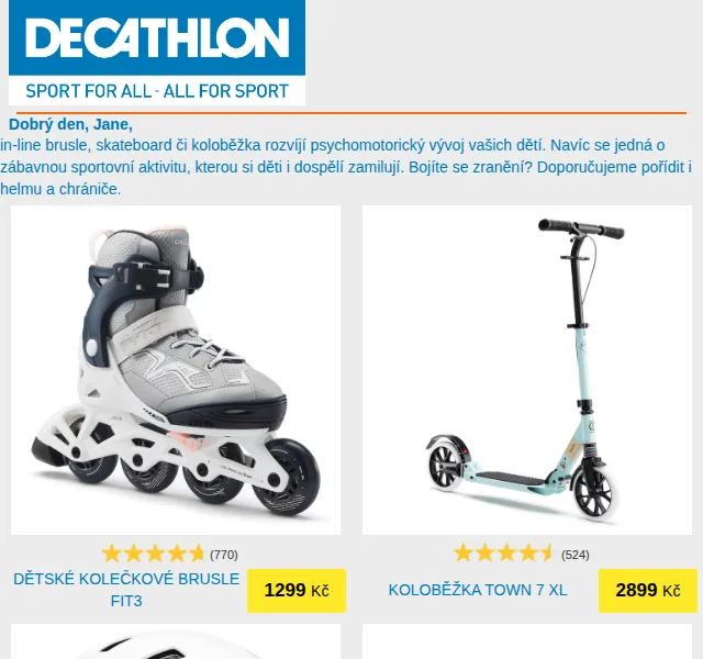 Decathlon: 6 tipů na dárek – in-line brusle, koloběžka i helma – červen 2026 | Nuslet.cz
