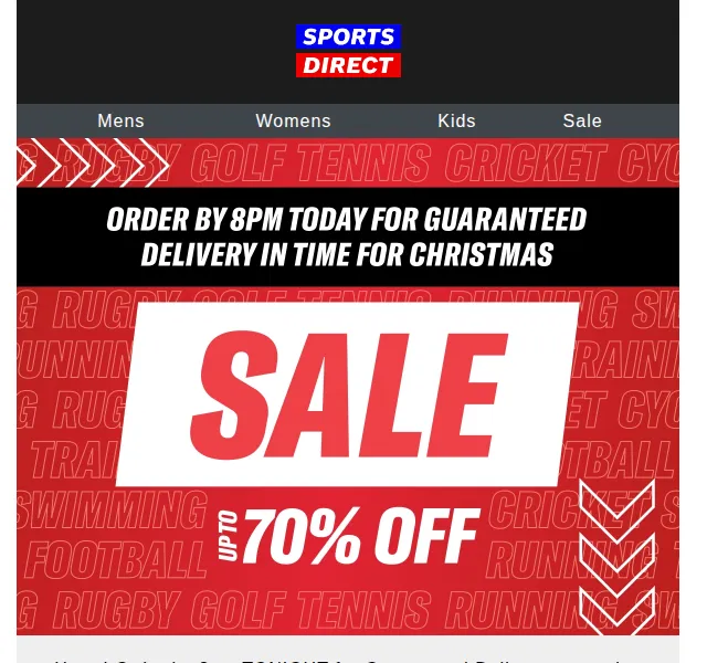 Sportsdirect.com: Garantované doručení do Vánoc – prosinec 2022 | Nuslet.cz
