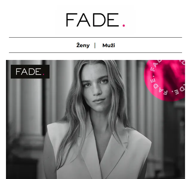 Fade: Extra sleva 10 % na vše i zlevněné kousky – červenec 2026 | Nuslet.cz