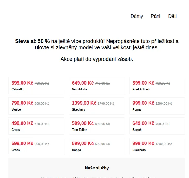DEICHMANN: sleva až 50 % a doprava zdarma – červenec 2026 | Nuslet.cz