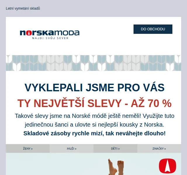 Norskamoda.cz: slevy až 70 % na Kari Traa a BULA – červen 2026 | Nuslet.cz
