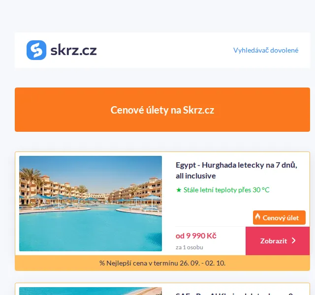 Skrz.cz: Egypt od 9 990 Kč – červenec 2026 | Nuslet.cz