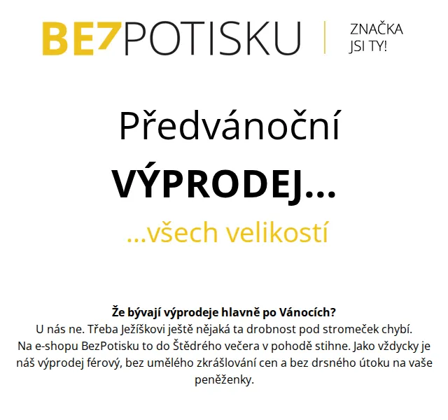 BezPotisku: Vánoční férový výprodej – červenec 2026 | Nuslet.cz