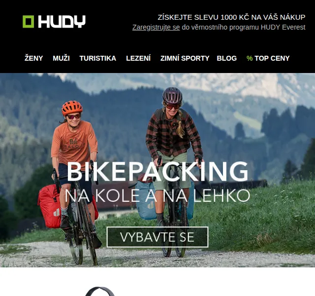 Hudy: Bikepacking vybavení – sleva 10 % – Srpen 2026