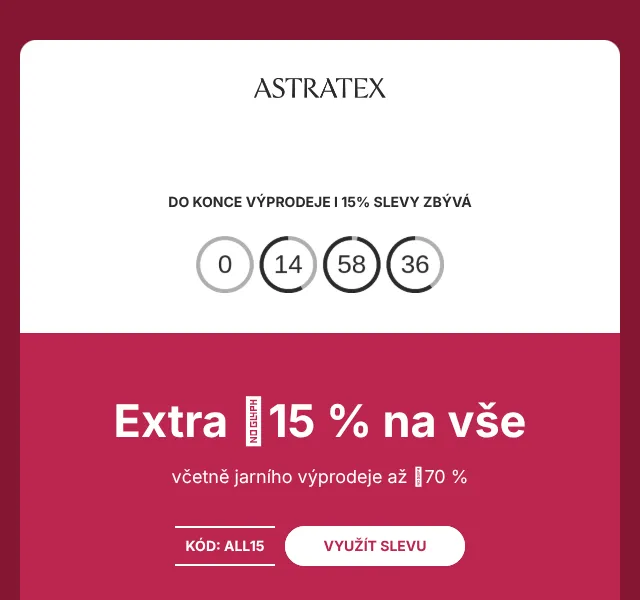 Astratex.cz: Plavky se slevou 15 % – duben 2026 | Nuslet.cz