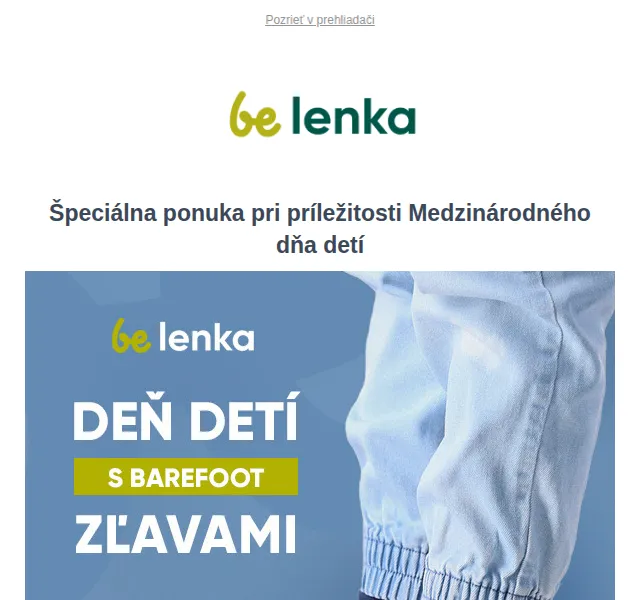 Be Lenka: Dětské barefoot boty s 20 % slevou – červen 2026 | Nuslet.cz
