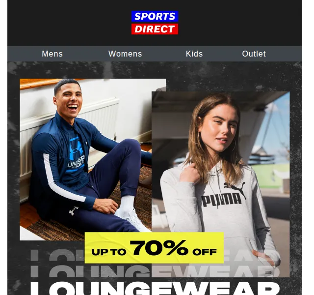 Sportsdirect.com: Loungewear až 70 % sleva – červenec 2026 | Nuslet.cz