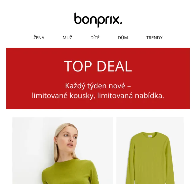Bonprix: TOP DEALS týdne od 199 Kč – září 2026