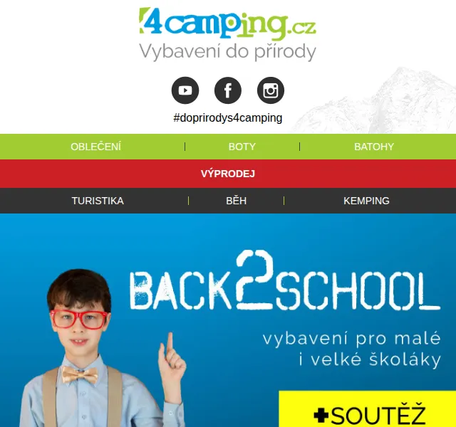 4camping: Vybavení pro školáky – soutěž o batoh – červenec 2026 | Nuslet.cz