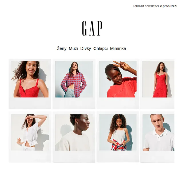 GAP: Letní kolekce Red. White. Denim – květen 2026 | Nuslet.cz