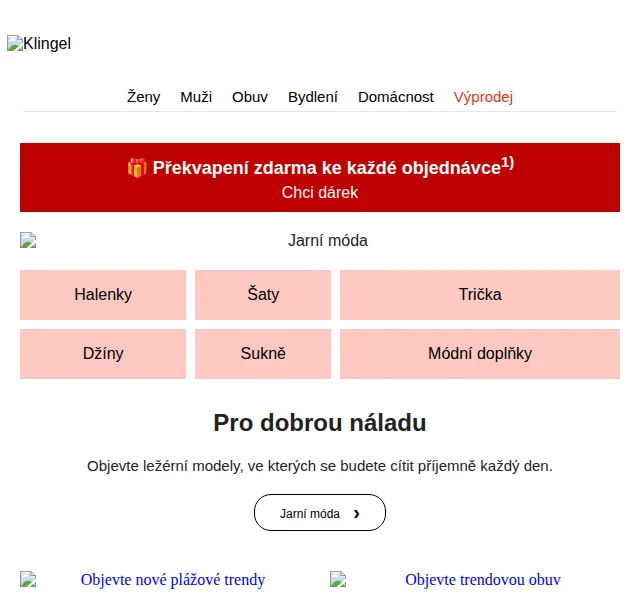 KLiNGEL: Peněženka zdarma ke každé objednávce – červen 2026 | Nuslet.cz