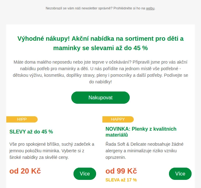 Lékárna.cz: Akce pro děti a maminky až -45 % – červenec 2026 | Nuslet.cz