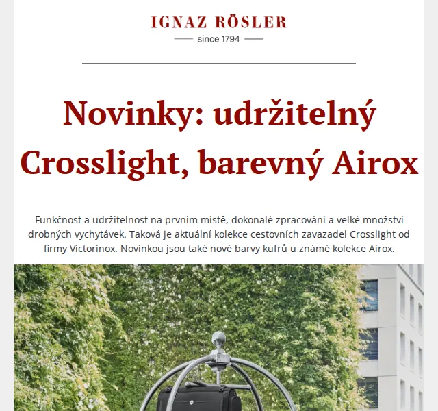 Ignazrosler.cz: Kolekce Victorinox Crosslight a Airox – červenec 2026 | Nuslet.cz