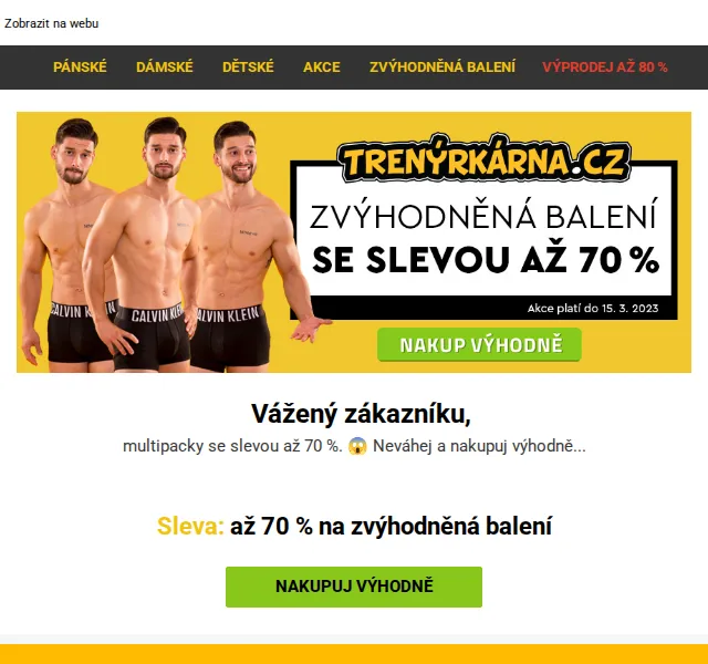 Lukáš z Trenýrkárna.cz: Sleva až 70 % na multipacky – červen 2026 | Nuslet.cz