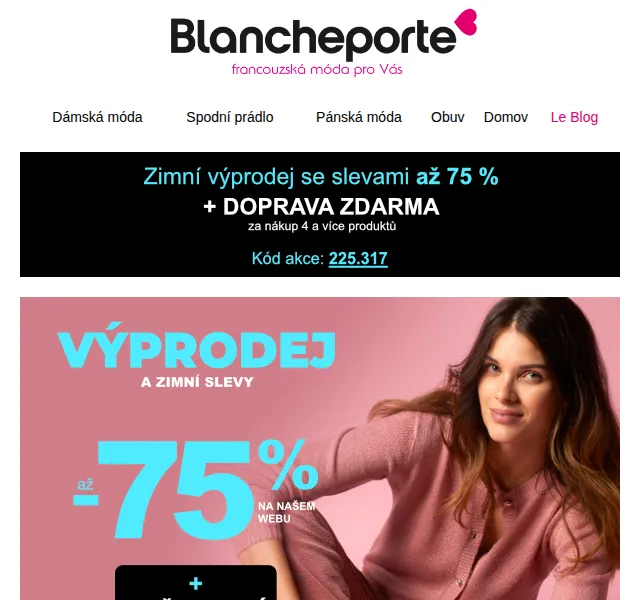 Blancheporte: Sleva až -75 % na módu – duben 2026 | Nuslet.cz