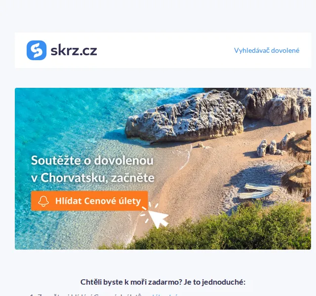 Vánoce na Skrz: Dovolená u moře v soutěži – červenec 2026 | Nuslet.cz