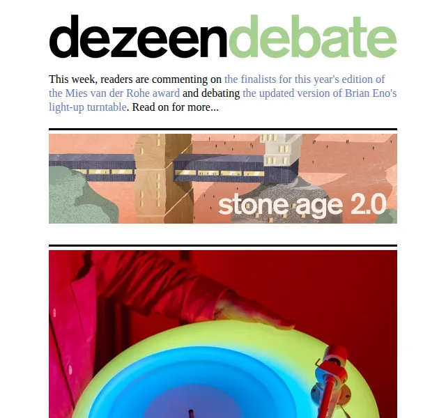 Dezeen Daily: Debata o designu – červenec 2026 | Nuslet.cz