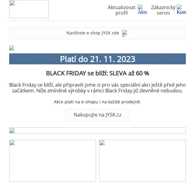 JYSK: Black Friday sleva až 60 % – červenec 2026 | Nuslet.cz