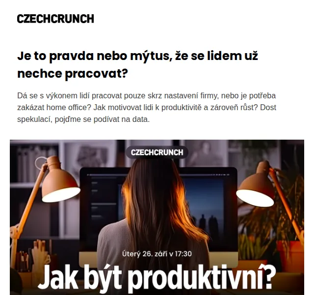 CzechCrunch: Vstupenky na People First event za 790 Kč – červenec 2026 | Nuslet.cz