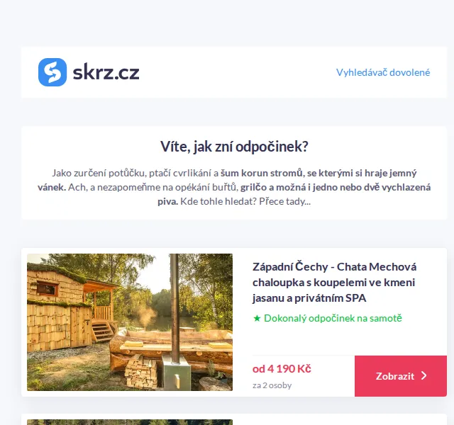 Vánoce na Skrz: 12 chat a chalup k pronájmu – červenec 2026 | Nuslet.cz