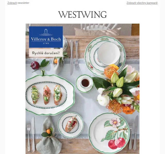 Westwing: Villeroy & Boch nádobí a jarní dekorace – červen 2026 | Nuslet.cz