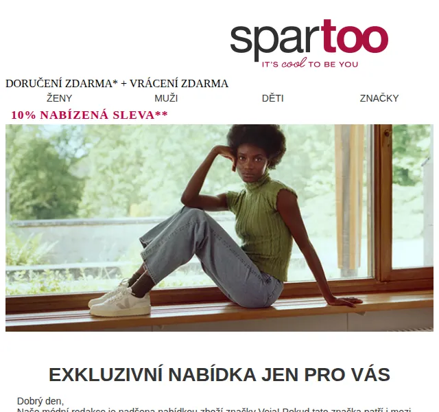 Spartoo.cz: -10% na Veja boty – duben 2026 | Nuslet.cz